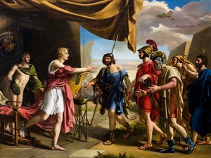 Achilles přijímá Agamemnonovy posly
