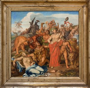 Bakchus a Ariane. Obraz Gottlieba Schicka (1776-1812), Olej na plátně
