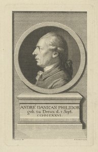 Portrét François-André Danican Philidor 1726-1795, c. 1790. od Gottlob August Liebe