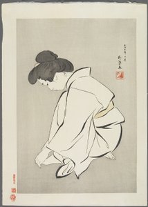 Žena stříhání nehtů na nohou, po roce 1929 od Goyo Hashiguchi