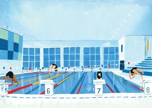 Lewisham Pool, 2015 (olej na papíře)
