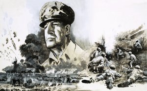 Douglas MacArthur se scénami vylodění v den D od Graham Coton