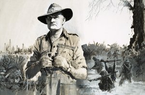 Generál Bill Slim, který vedl vítězství nad Japonci v Barmě. od Graham Coton