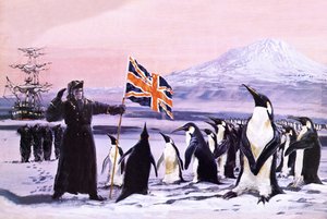 James Clark Ross zasadil v roce 1840 do antarktického ledu vlajku Union Jack. od Graham Coton