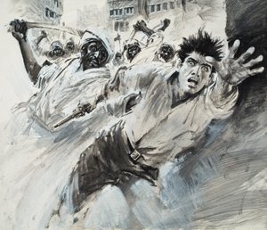 William Robinson, Americký cestovatel (kvaš na papíře) od Graham Coton