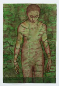 Zelené plátno, 2025 (akvarel na obloucích)