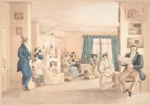 Interiér v Hatton, Warwickshire, 1820-30. od Granddaughters of Dr. Samuel Parr.