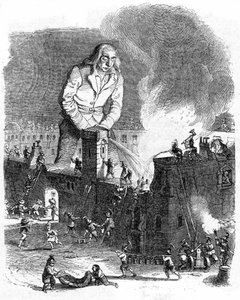Ilustrace ke knize Gulliverovy cesty, kterou napsal Jonathan Swift