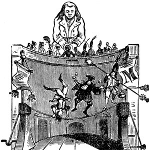 Ilustrace ke knize Gulliverovy cesty, kterou napsal Jonathan Swift