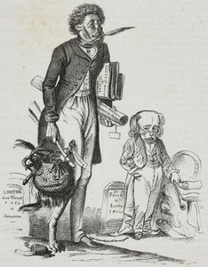 Proč brát zvířatům náhubek?, karikatura Jean-Jacques Grandville (1803-1847), litografie Gaetano Riccio z Poliorama Pittoresco, č. 38, 30. dubna od Grandville