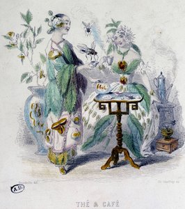 Alegorie "" Čaj a káva "" od Grandville, sd. 19. století od Grandville