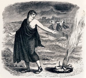 Jupiter a cestující - Bajky od La Fontaine od Grandville