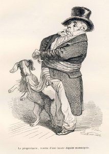 Majitel, oblečený ve vysoké obecní důstojnosti. Viněty ilustroval JJ Granville. Gravírování podepsané Andrew, Best a Leloir v části nazvané „Liška chycená do pasti“, kterou napsal Charles Nodier ve „Scénách ze soukromého a veřejného života let od Grandville