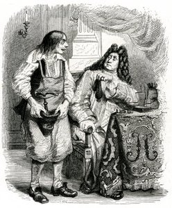 Le savetier et le financier: La Fontaineova bajka s ilustracemi Grandvillea.