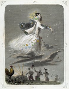 Hvězdy: Žena představující „“The Morning Star““ – od Grandville