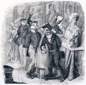 Liška a busta - Bajky od La Fontaina od Grandville
