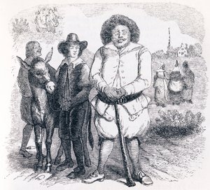 Mlynář, jeho syn a osel - Bajky od La Fontaina od Grandville
