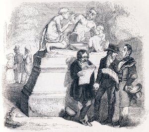 Satyr a kolemjdoucí - Bajky od La Fontaina od Grandville