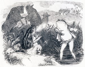 Dva býci a žába - Bajky od La Fontaina od Grandville
