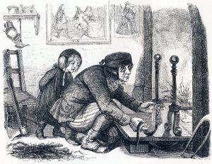 Vesničan a had - Bajky od La Fontaine od Grandville