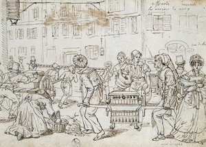 Dělníci z Nancy, kresba Jean-Jacques Grandville (1803-1847), Francie od Grandville