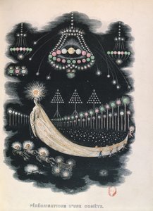 Peregrinace komety, možná suvenýr Halleyovy komety v roce 1834. 1849 od Grandville