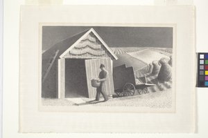 Čas setí a sklizeň od Grant Wood