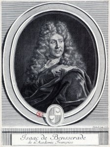 Isaac de Bensserade z Académie Françoise od Gérard Edelinck