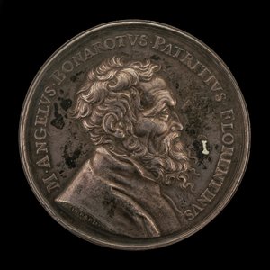 Michelangelo Buonarroti, 1475-1564, líc italského umělce, 1673. od Gérard Léonard Hérard