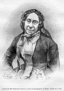 Marceline Desbordes Valmore portrét hrob od «Gérard» d’après Georges Fath d’après Nadar