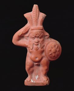 Soška egyptského boha domácnosti Bes