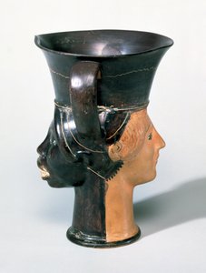 Attic Janiform Kantharos Cup, cca 470 př.nl (keramický) od Greek