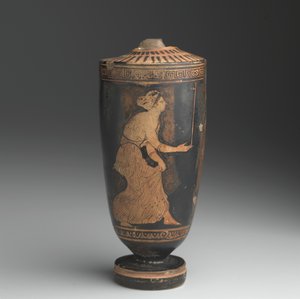 Attic Lekythos (skluzová glazovaná kamenina) od Greek