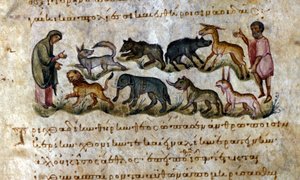 Hra: zvířata, která můžete lovit - v „“ De Venation“““ e od Oppiana, řeckého rukopisu ze 13. století. od Greek School