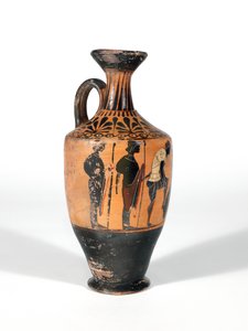 Lekythos, válečníci vyzbrojení do bitvy, 510-500 př.n.l. od Greek School