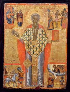 Svatý Charalambos, ikona, Makedonie, konec 16. století (tempera na desce) od Greek School