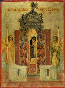 Svatyně relikviáře sv. Spyridona, kolem 1786-1800 (tempera na borovém dřevě) od Greek School
