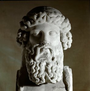 Busta řeckého filozofa Platóna (428-348 př.nl) Mramorová socha, Řím, musei capitolini