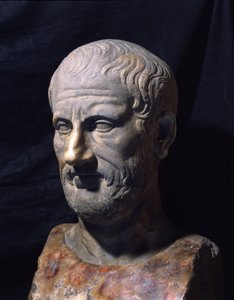 Reprezentace řeckého filozofa Theophrasta (372-287 př. Kr.).