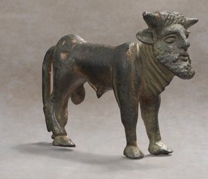 Řecký bronzový Acheloos, asi 500-450 př. n. l.