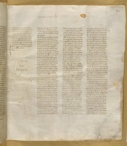 Přidat. MS 43725, f.334r, od Codex Sinaiticus (vellum) od Greek School