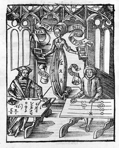 Liberální umění: Aritmetika – v „“filosofické sedmikrásce““ od Gregora Reische (1467-1525). Žok