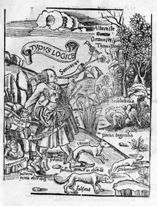 Liberal Arts: Logic - in "" Margarita Philosophica "" Gregor Reisch (1467-1525). Žok