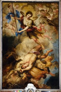 Sv. Michael Archanděl Porazte rebelské anděly, kolem roku 1680