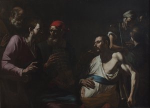 Uzdravení muže s vodnatelností, kolem roku 1630. od Gregorio Preti