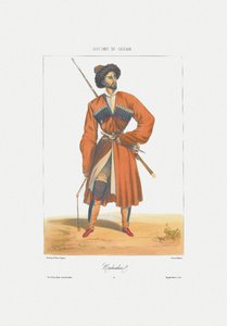 Kabardinský muž z: Scény, krajiny, zvyky a kostýmy Kavkazu, 1840 od Grigori Grigorevich Gagarin