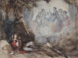Ilustrace k básni Sen od M. Lermontova, polovina 19. století