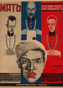 Filmový plakát Matka podle M. Gorkého, 1926