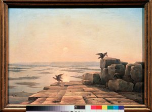 Nile Floods (Egypt) - Overflow Of The Nile - Malba Grigori Grigorievich Černěcov (Černěcov) (1802-1865), olej na plátně od Grigory Tchernezov
