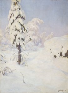 Zima v lese od Gudmund Stenersen